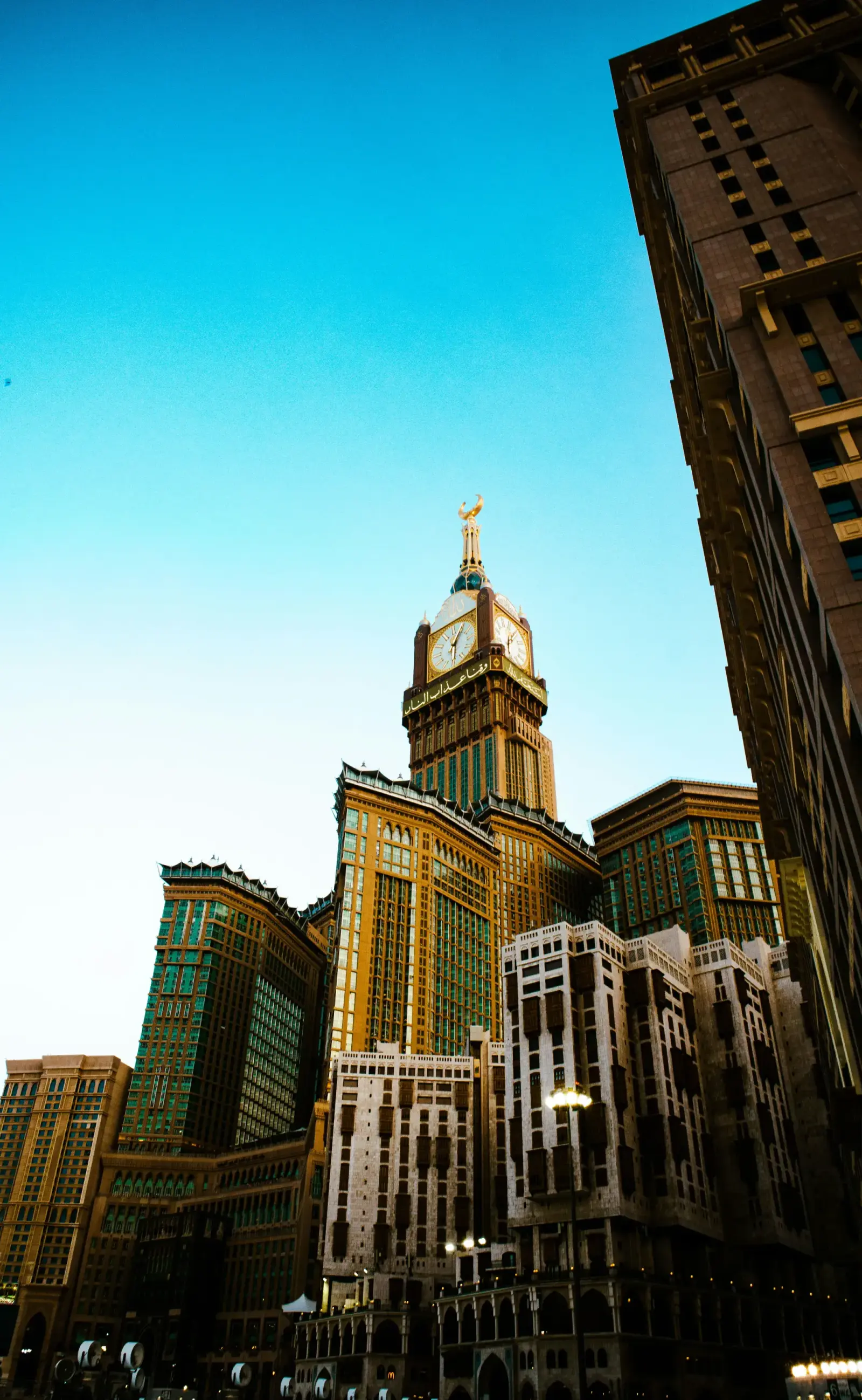 The Clock Tower and Abraj Al Bait complex overlooking the Grand Mosque in Makkah